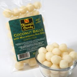 Macadamia Nut Coconut Balls, 4 oz. & 1 lb.